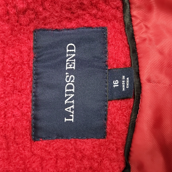 Lands' End Boucle Wool Coat - Picture 5 of 9